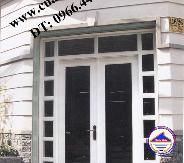 cửa kính cường lực khung sắt