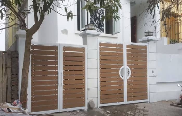 giá cửa cổng sắt 2 cánh