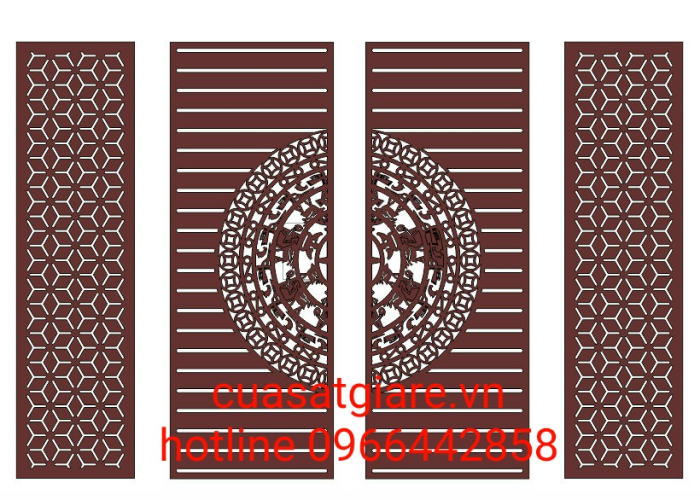 cửa sắt lùa 2 cánh